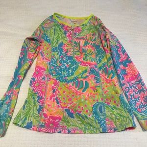Lilly Pulitzer sunguard rashguard Lovers Coral